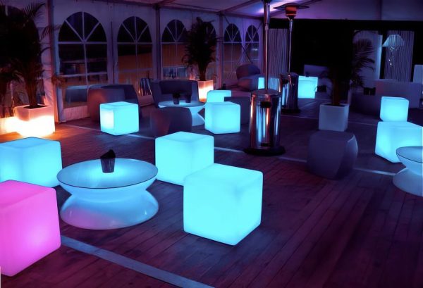 Event with Glow Cube Seating